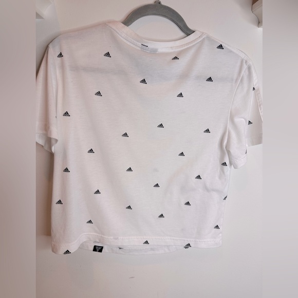 Adidas Women's All Over Print Crop Tee - Picture 6 of 6